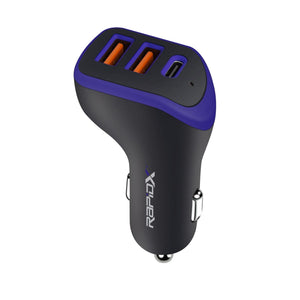 X3PD Compact & Fast Car Charger for 3 Devices 35W Total - RapidX