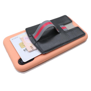 CARI Universal 3 in 1 Phone Wallet with Card Holder, Stand, and Strap - Black - RapidX