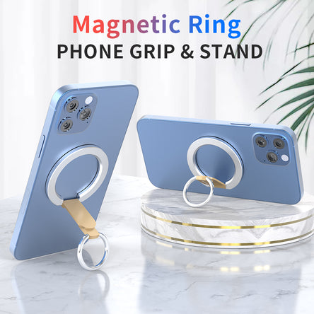 Snapo 2-in-1 Magnetic Phone Ring & Stand, Holder with Adjustable Kickstand