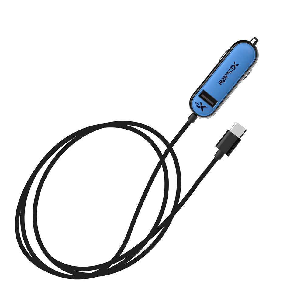 XCPlus Type C Charger with additional USB port -Blue